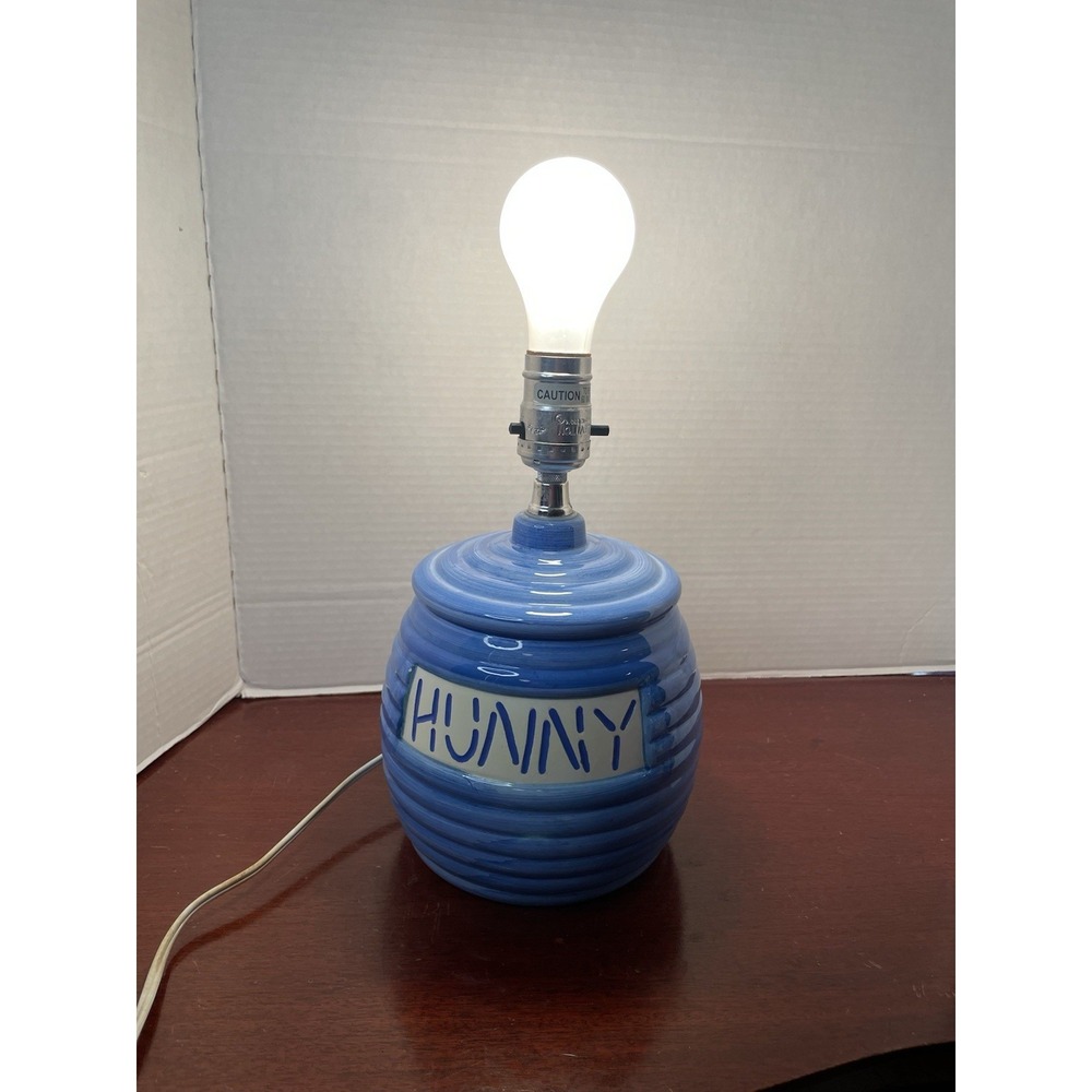Vintage Disney Winnie the Pooh Hunny Pot Lamp Storybook Character Tested Works
